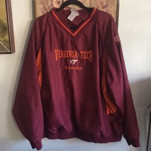 VIRGINIA TECH HOKIES MAROON JACKET LS TOP MEN 2XL